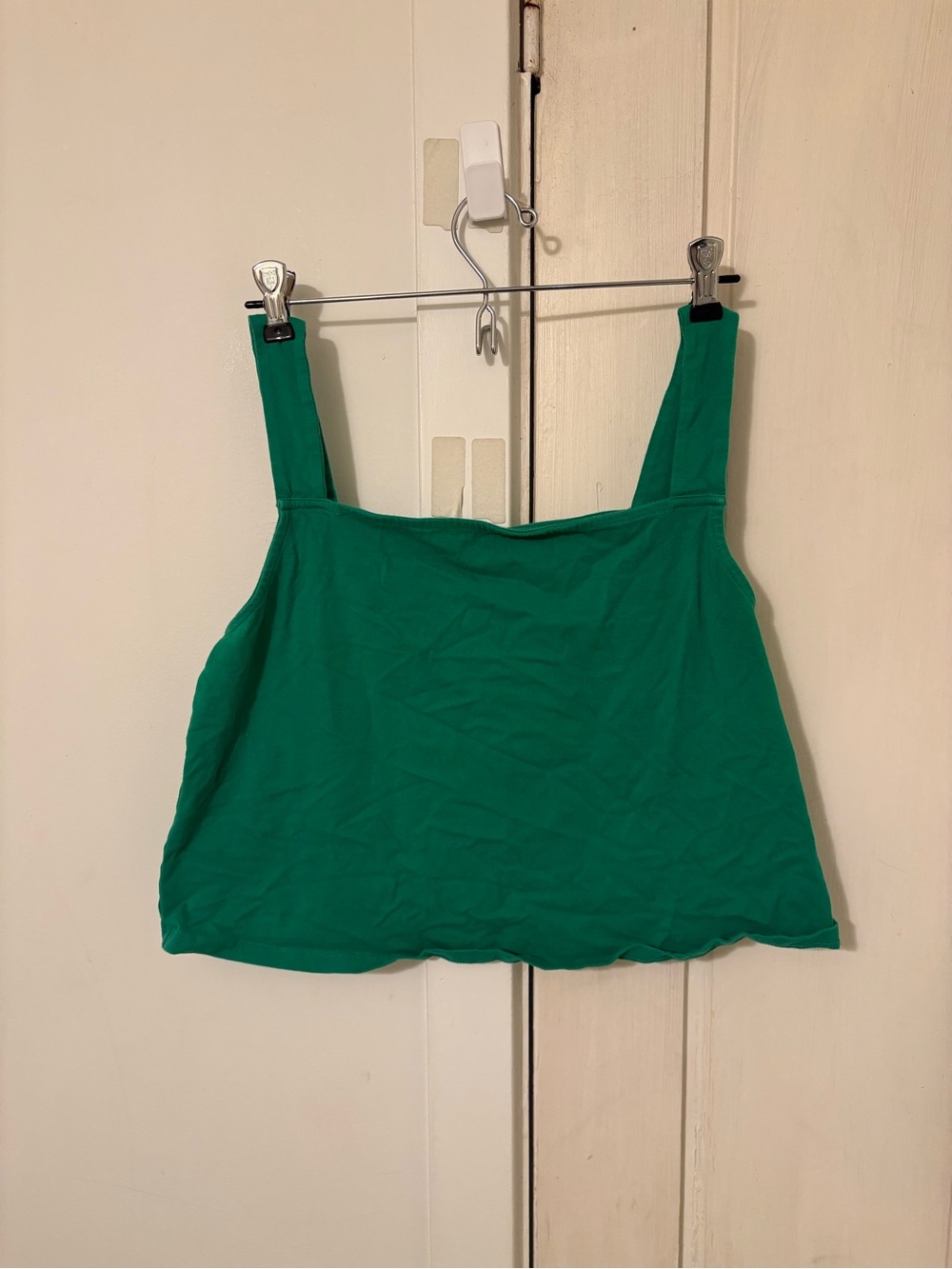 torrid Green Square-Neck Crop Tank with Wide Straps